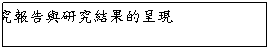 文字方塊: 行動研究報告與研究結果的呈現
 
 
